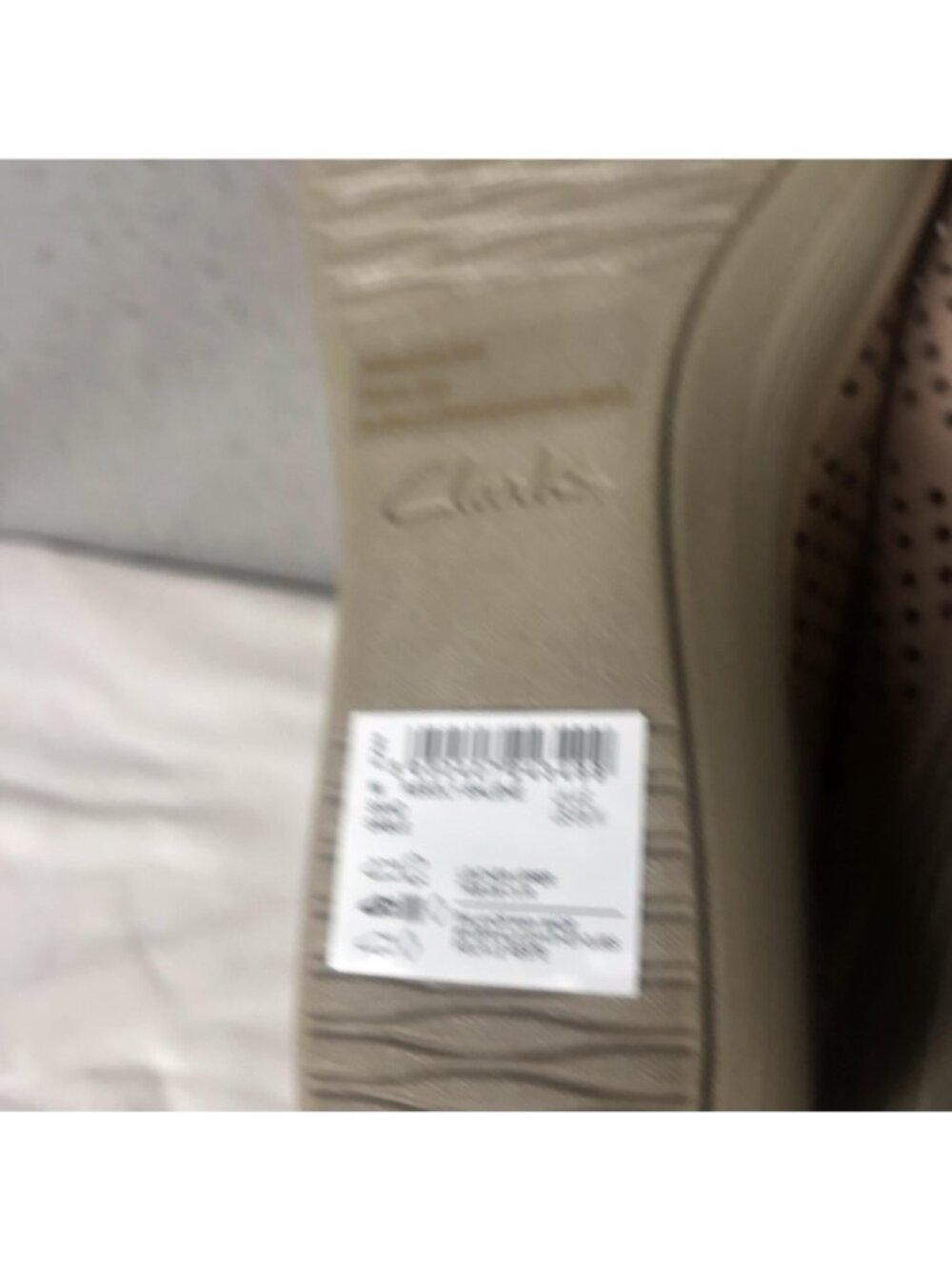 Clarks Sandals Womens Size 6.5 Beige Reedly Salene Wedge Comfort Ankle Strap - Picture 5 of 16